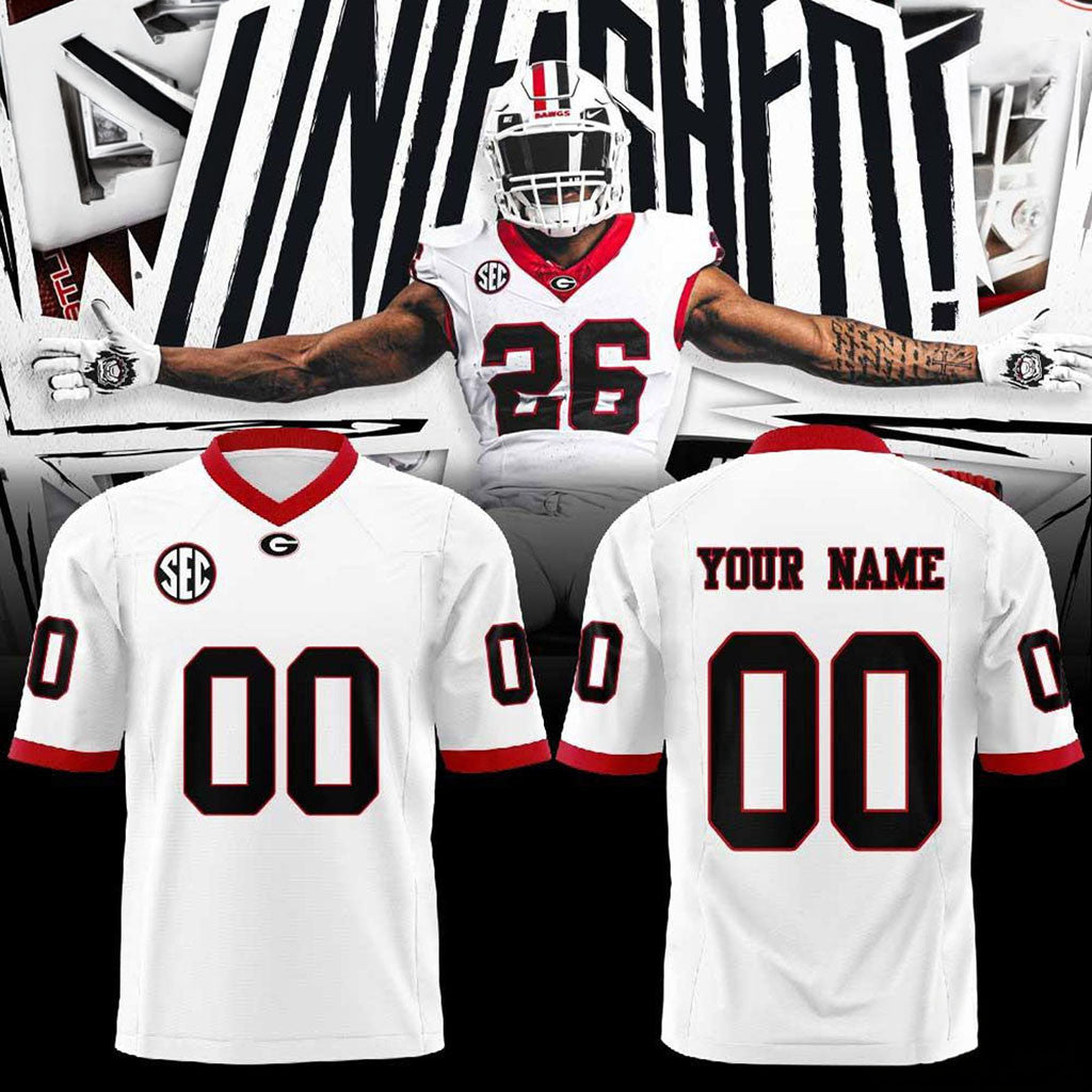 Custom Georgia Bulldogs X Unleashed Game Day 2026 Football Jersey Bulldogs Merch Fan Gear