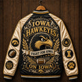 Iowa Hawkeyes Fight for Iowa On Iowa Varsity Jacket Hawkeyes Merch Presents For Football Fans - Merchluma