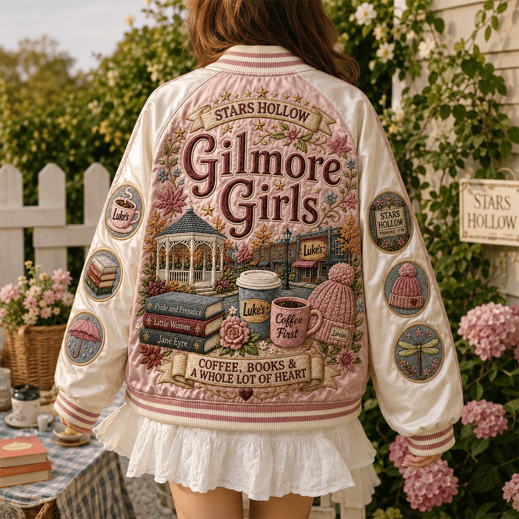 Gilmore Girls Merch Stars Hollow Coffee Books And A Whole Lot Of Heart Jacket TV Show Fan Gift - Merchluma
