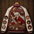 Inuyasha Half Demon Full Heart Varsity Jacket Japanese Anime Character Clothes Inuyasha Fan Gift - Merchluma