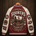 Oklahoma Sooners Boomer Sooner Oklahoma Pride Varsity Jacket Sooners Merch Gifts For Fans - Merchluma