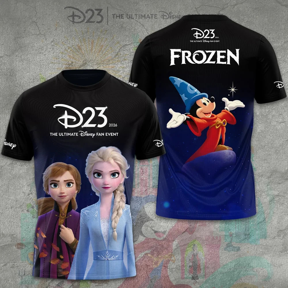 D23 x Frozen Merch 2026 Mickey Mouse Sorcerer Shirt Ultimate Fan Event T-Shirt For Fans Cartoon Apparel - Merchluma
