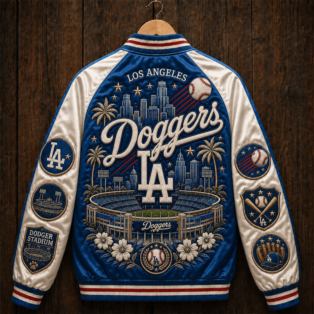 Los Angeles Dodgers LA Baseball Varsity Jacket Dodgers Merch Game Day Gifts - Merchluma