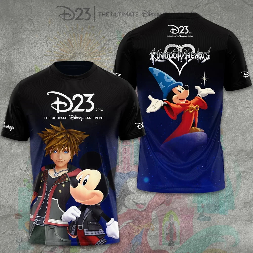 D23 x Kingdom Hearts Merch Ultimate Fan Event 2026 Shirt Fantasia Mickey Mouse Graphic T-Shirt - Merchluma