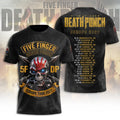 Five Finger Death Punch 2027 Tour Merch 5FDP Europe Heavy Metal Band Graphic T-Shirt Fan Gear - Merchluma