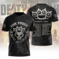 Five Finger Death Punch Merch Europe Tour 2027 T-Shirt Heavy Metal Rock Band Concert Tee - Merchluma