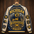 Michigan Wolverines Victors Go Blue Varsity Jacket Michigan Football Merch Game Day Gift - Merchluma