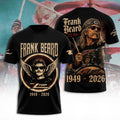 Frank Beard Memorial T-Shirt ZZ Top Drummer Rock Legend Tribute Graphic Tee Frank Beard Merch - Merchluma