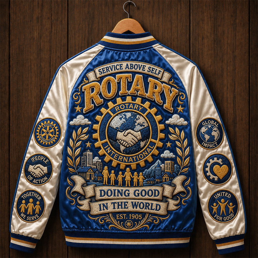 Rotary International Service Above Self Doing Good In The World Jacket Rotary Club Member Gift - Merchluma