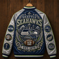 Seattle Seahawks 12th Man Est 1976 Varsity Jacket Seahawks Merch Game Day Gifts - Merchluma
