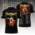 Manowar 2027 Tour T-Shirt Fighting The World Heavy Metal Rock Music Fan Tee Manowar Merch - Merchluma