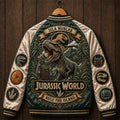 Jurassic World Isla Nublar Rule The Island Varsity Jacket Dinosaur Movie Fan Gear Jurassic Merch - Merchluma