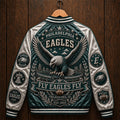 Philadelphia Eagles Fly Eagles Fly Varsity Jacket Philadelphia Football Fan Gear Game Day Gift - Merchluma