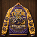 LSU Tigers Geaux Tigers Death Valley Varsity Jacket Tigers Merch Football Lover Game Day Gift - Merchluma