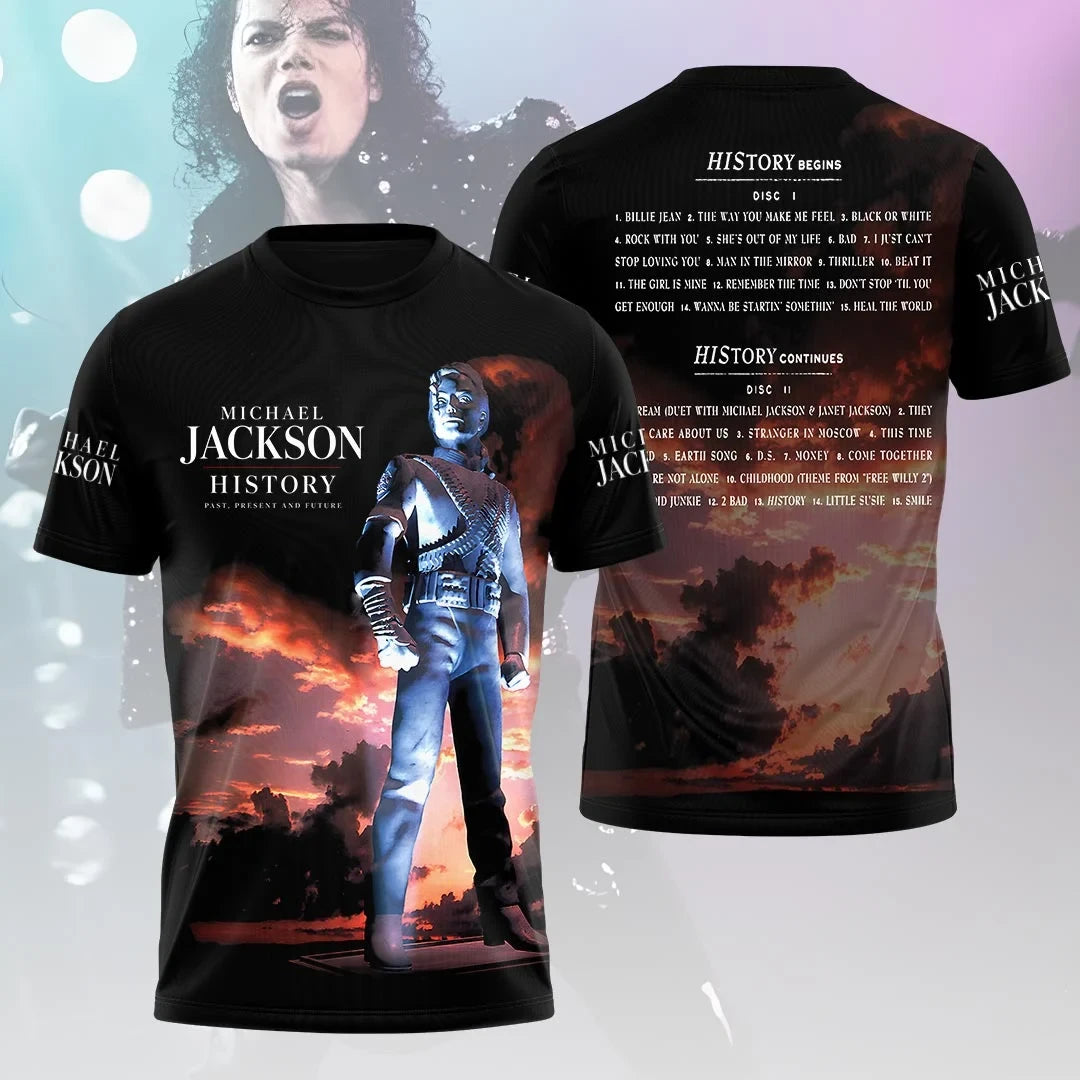 Michael Jackson Merch History King Of Pop T-Shirt Rock With You Vintage Music Tribute Tee - Merchluma
