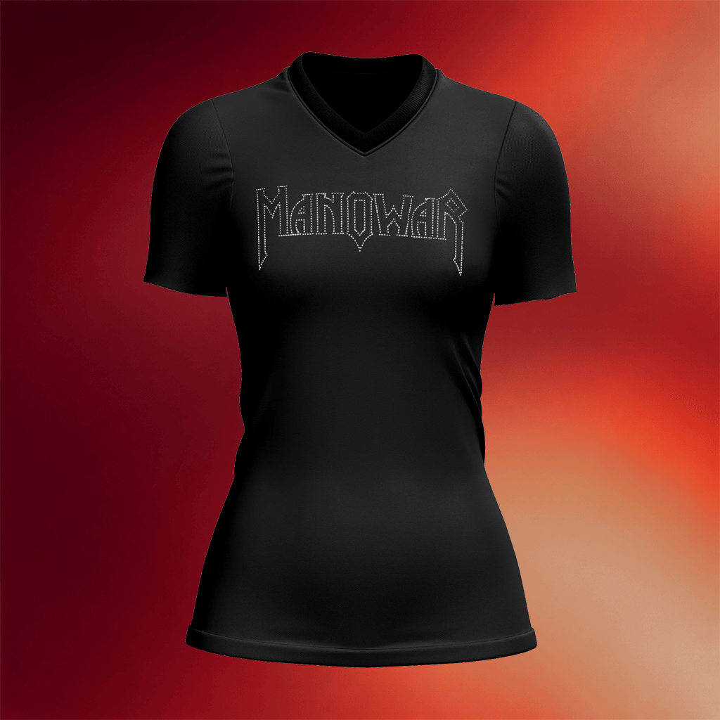 Manowar Merch 2026 Manowar Logo V-Neck Shirt Music Lover Gifts For Her - Merchluma