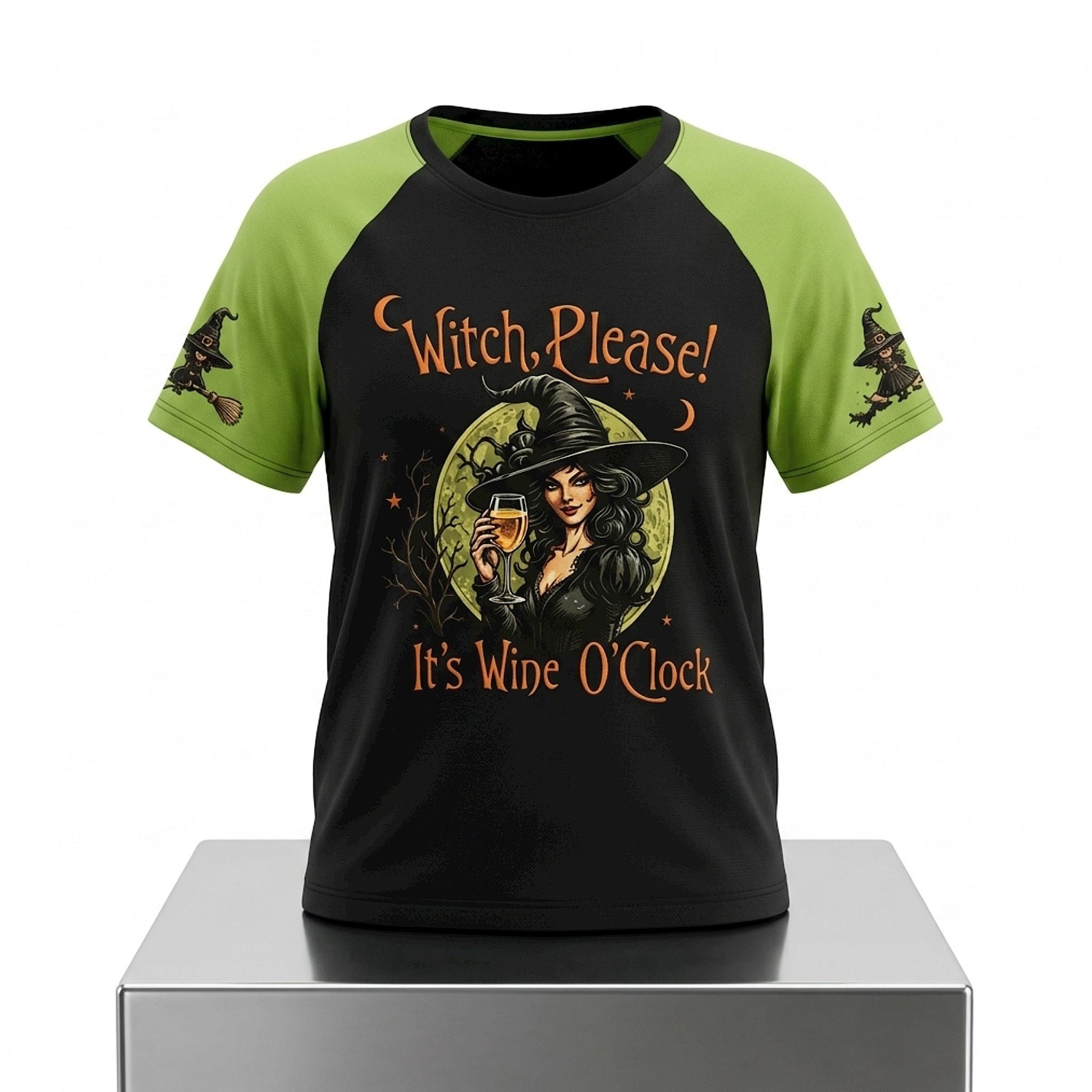 Witch Please It's Wine O'Clock 2026 Halloween Shirt Scary Horror Clothing Halloween Presents - Merchluma