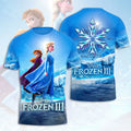 Frozen III Merch Elsa And Anna T-Shirt Frozen 3 Ice Snowflake Movie Graphic Tee Fans Gifts - Merchluma