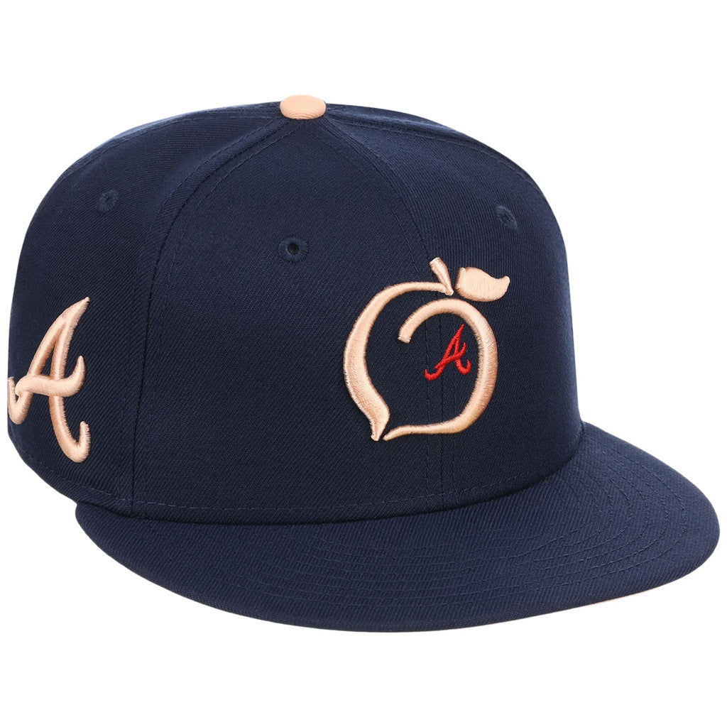 Lids Hat Drop Atlanta Crown The City Merch Atlanta Braves Peach Snapback Hat Cool Baseball Gift - Merchluma