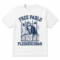 Free Pablo Pledgescobar Shirt White 8 Out Tee Funny Party Boy College Graphic T-Shirt - Merchluma