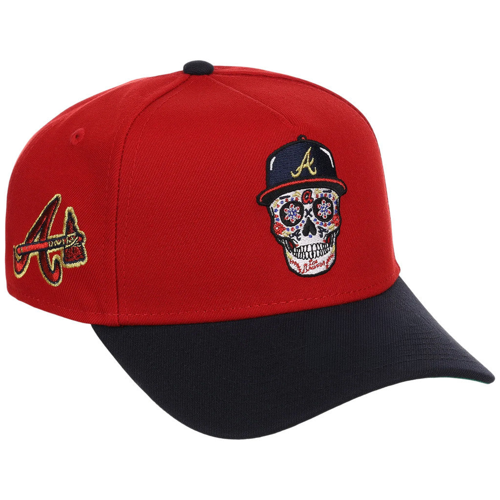 Lids Hat Drop Atlanta Crown The City Merch Atlanta Braves Skull Hat Game Day Cap Gift For Fans - Merchluma