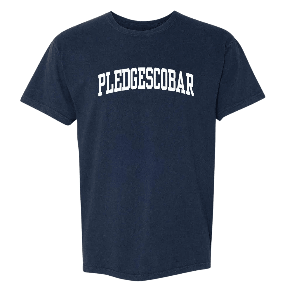 Pledgescobar Shirt Funny Party T-Shirt Navy Gifts For BFF - Merchluma
