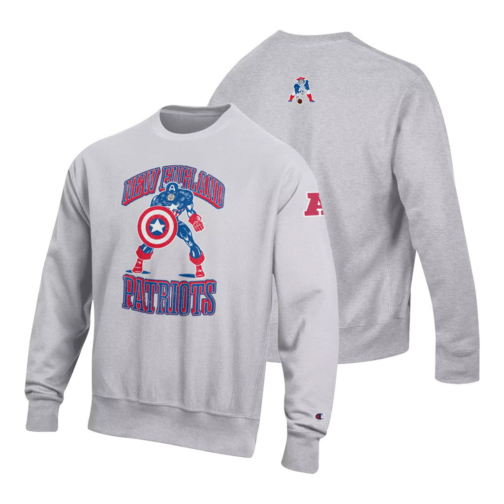 The Disney X NFL Champion NFL Merch 2026 Captain America New England Patriots Sweatshirt Fan Gear - Merchluma