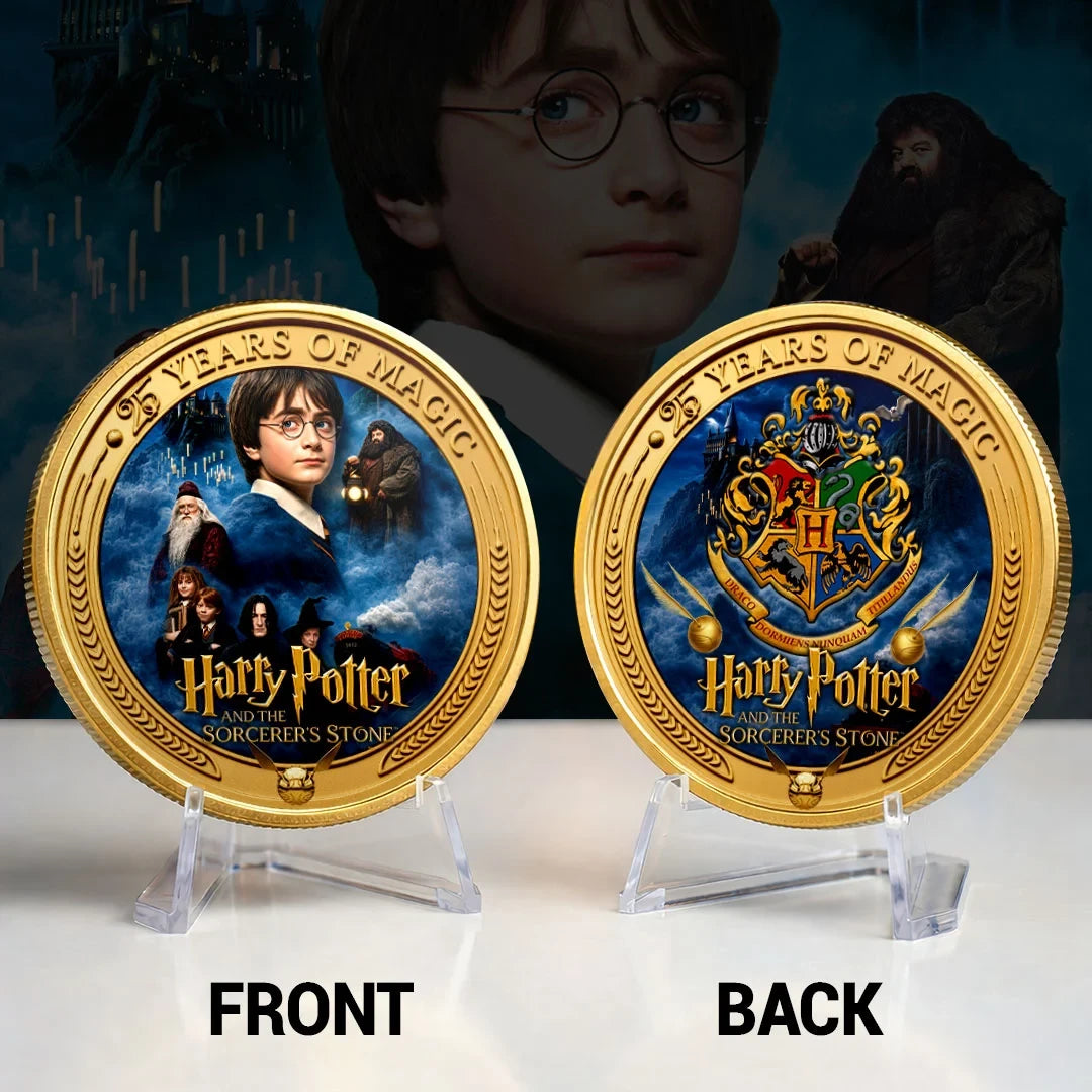 Harry Potter 25 Years Of Magic Commemorative Coin 2001 2026 Anniversary Movie Fan Merch - Merchluma