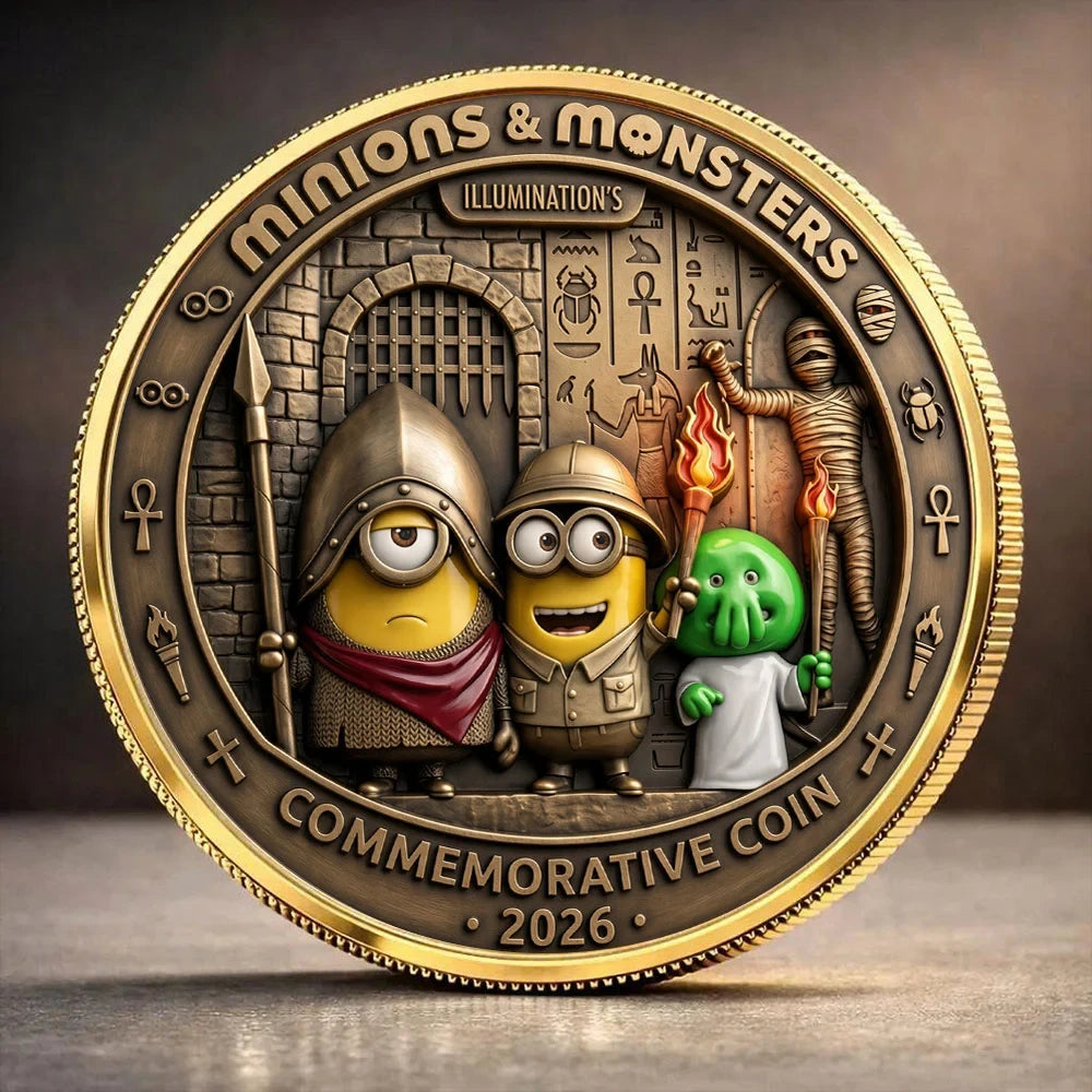 Minions And Monsters Commemorative Coin 2026 Collector Keepsake Gifts For Cartoon Lovers - Merchluma