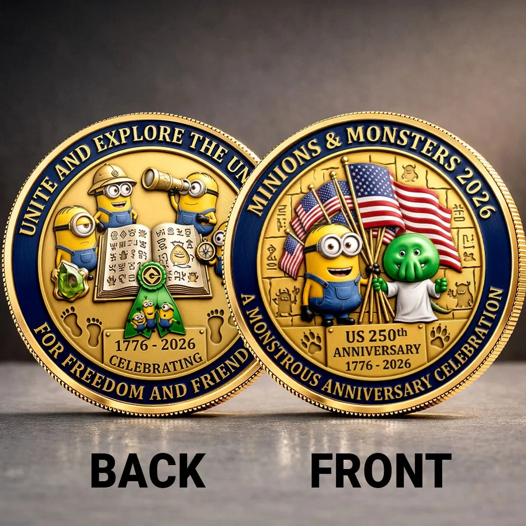 Minions And Monsters Est 2026 Commemorative Coin Display Decor Collector Gifts For Movie Fan - Merchluma
