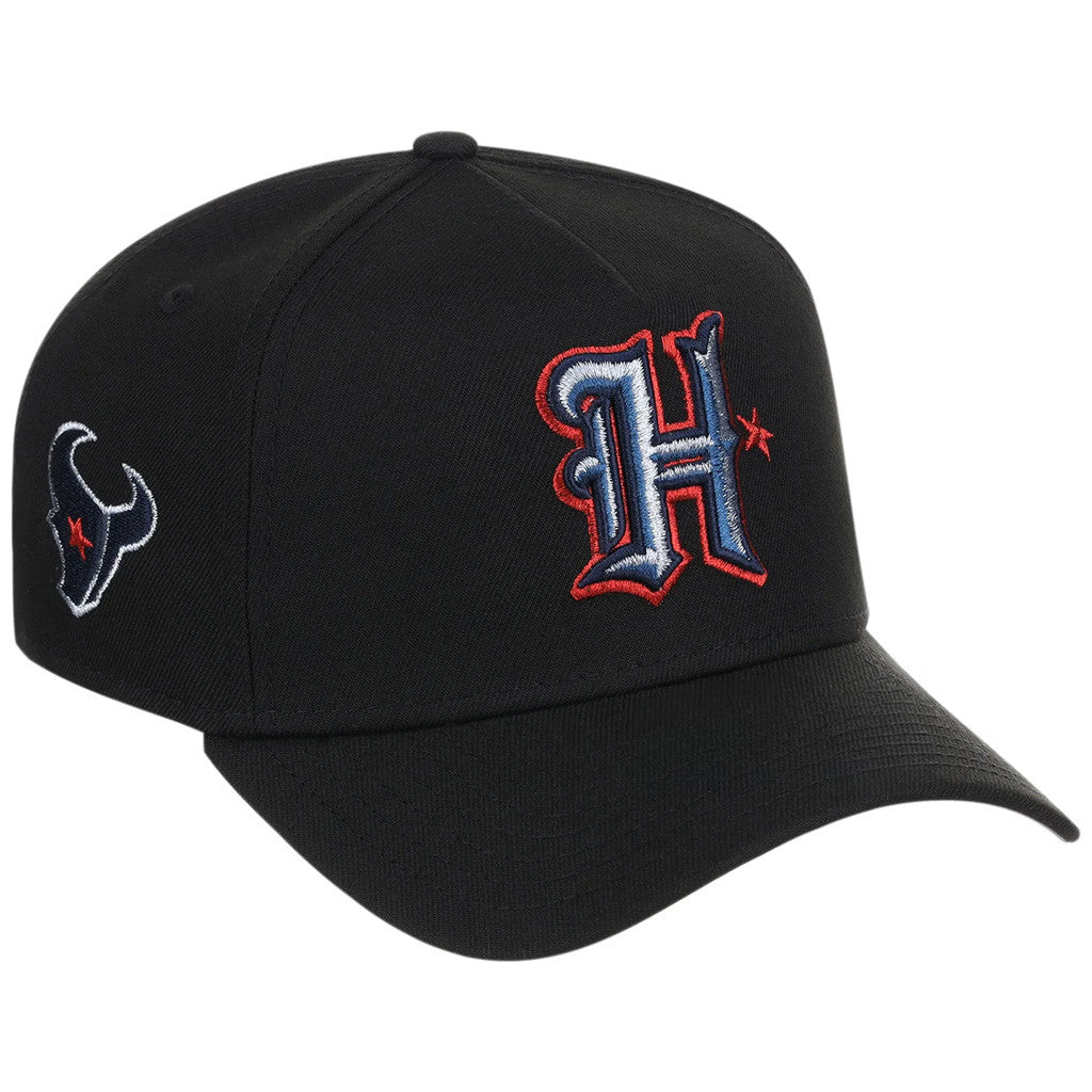 Lids Hat Drop Houston Crown The City Merch Houston Texans H Embroidered Hat Black Gift For Fan - Merchluma
