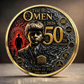 The Omen Merch 1976-2026 50th Anniversary Commemorative Coin Damien Horror Movie Fan Gift - Merchluma