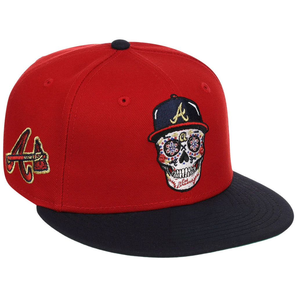 Lids Hat Drop Atlanta Crown The City Merch Atlanta Braves Skull Snapback Hat Baseball Fan Gifts - Merchluma