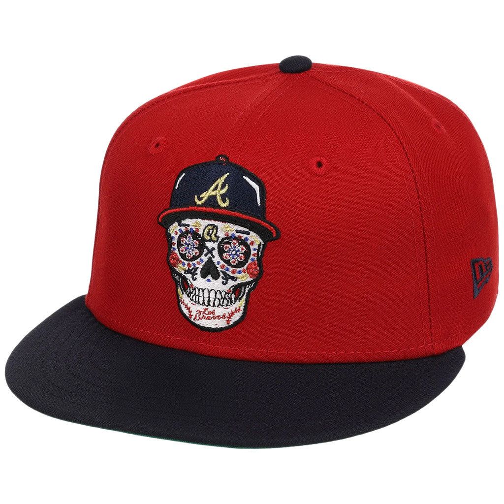 Lids Hat Drop Atlanta Crown The City Merch Atlanta Braves Skull Snapback Hat Baseball Fan Gifts - Merchluma