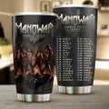Manowar Kings Of Metal World Tour Tumbler 2027 Rock Band Concert Graphic Cup Manowar Merch - Merchluma