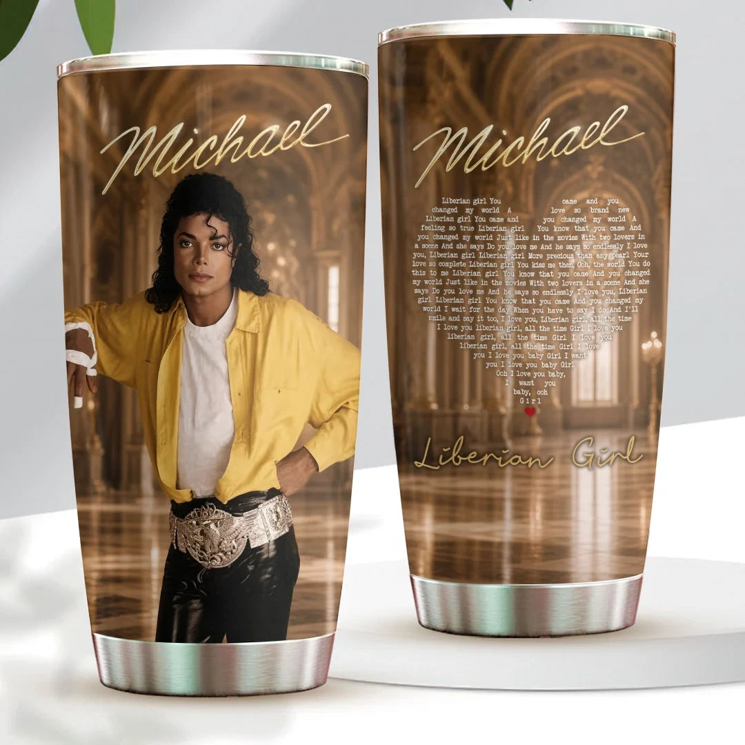 Michael Jackson Merch Rock With You King Of Pop Tumbler Gifts For Pop Lovers - Merchluma