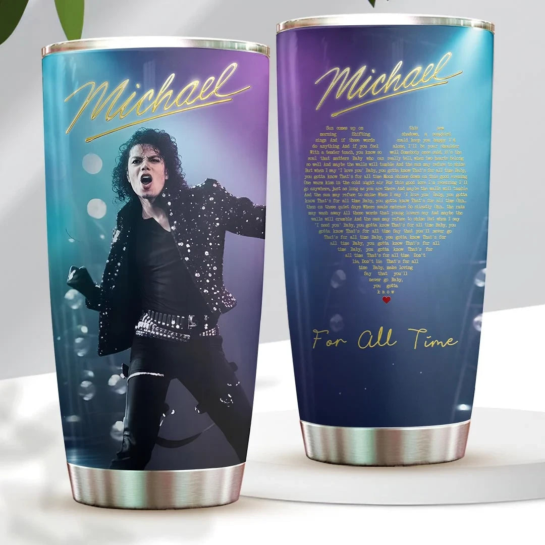 Michael Jackson Rock With You Tumbler Legendary King Of Pop Music Tribute Cup Michael Jackson Merch - Merchluma