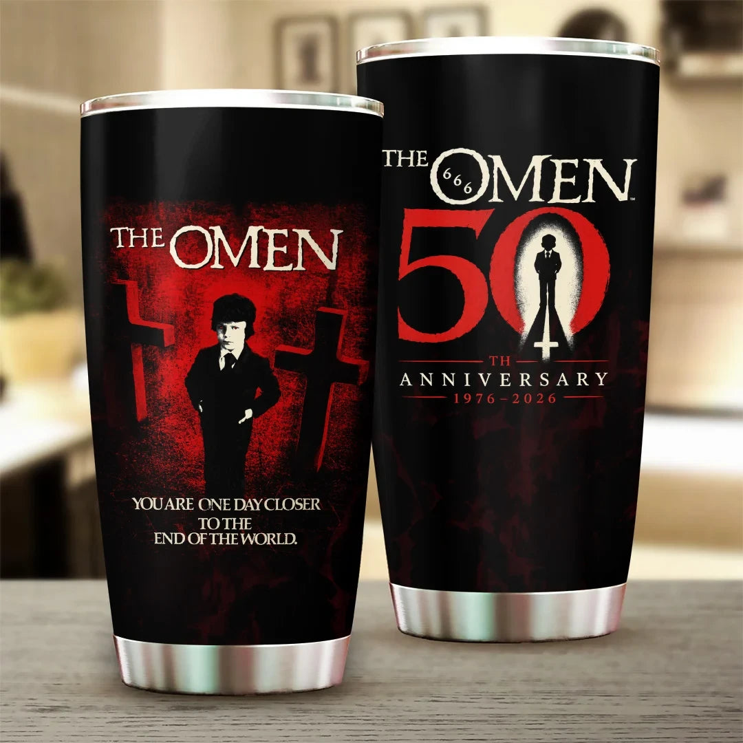 The Omen 1976-2026 Anniversary Tumbler Classic Supernatural Horror Movie The Omen Merch - Merchluma