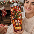 Personalized Snowman Family Christmas Tumbler Cute Cup Holiday Gift For Family - Merchluma