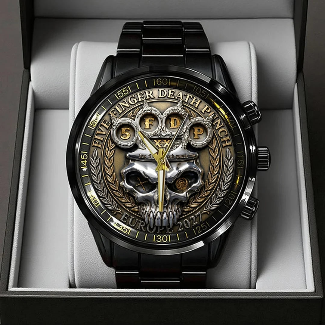 Five Finger Death Punch Europe Tour 2027 Watch Heavy Metal Rock Band Concert Merch Fans Gifts - Merchluma