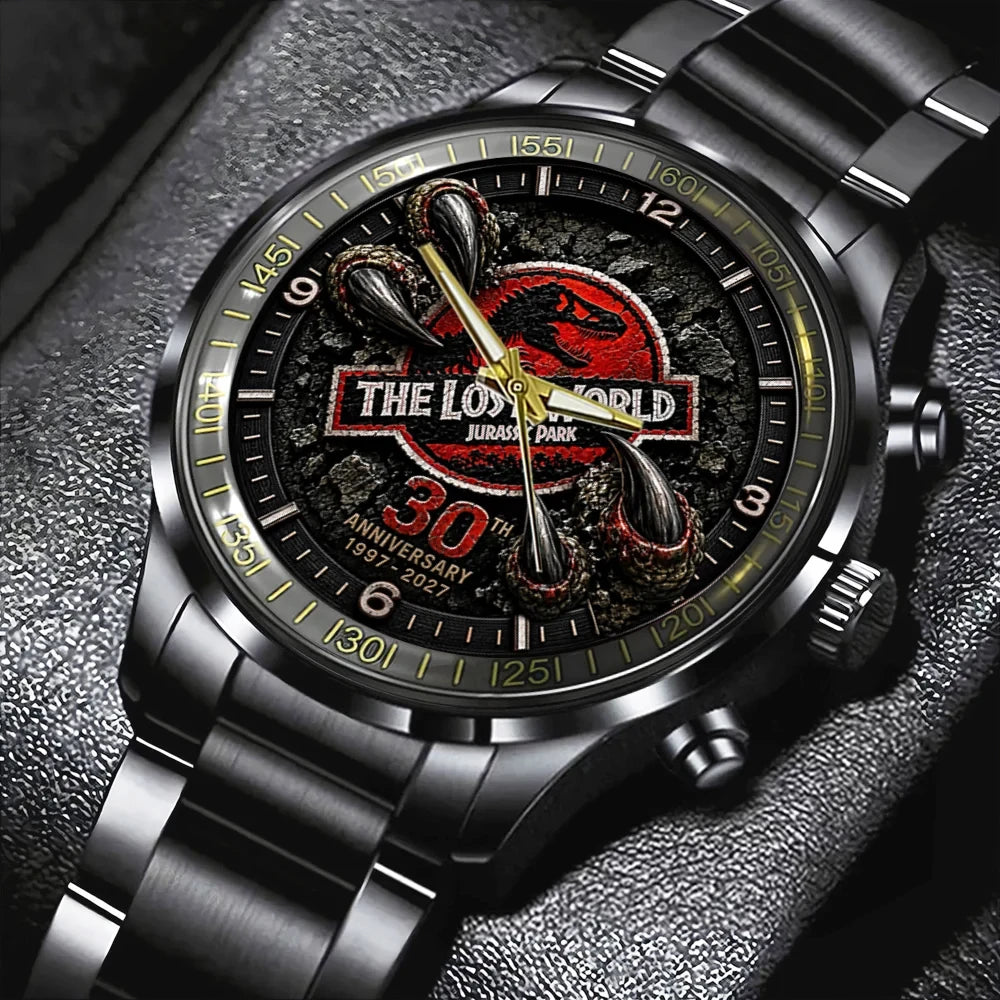 The Lost World Jurassic Park Merch 30th Anniversary Black Watch Gifts For Husband - Merchluma