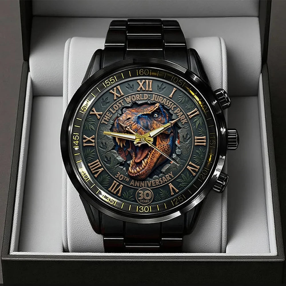 The Lost World Jurassic Park Merch 30th Anniversary Black Watch Gifts For Movie Fan - Merchluma