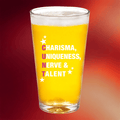 World Of Wonder Merch 2026 Charisma Uniqueness Nerve And Talent Pint Glass Present For Him - Merchluma