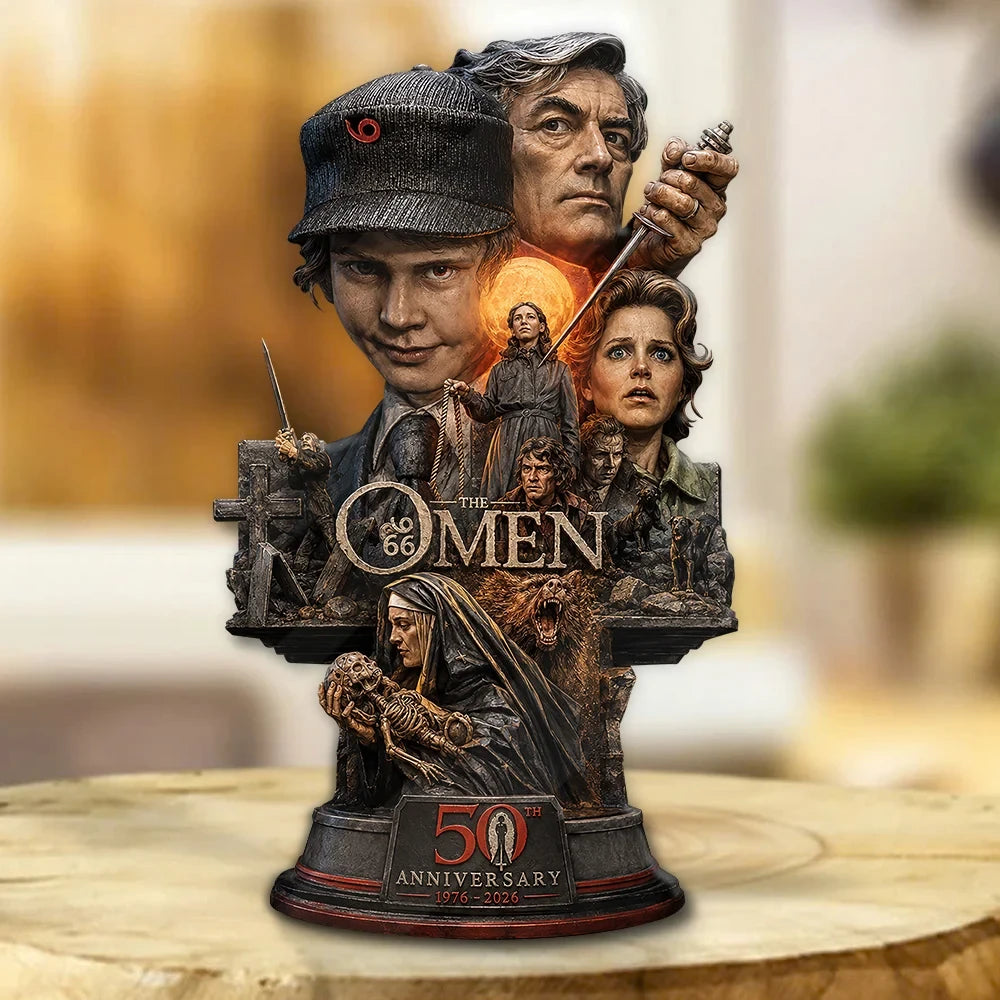 The Omen 50 Anniversary Acrylic Plaque The Omen Merch Supernatural Horror Movie Anniversary Gift - Merchluma