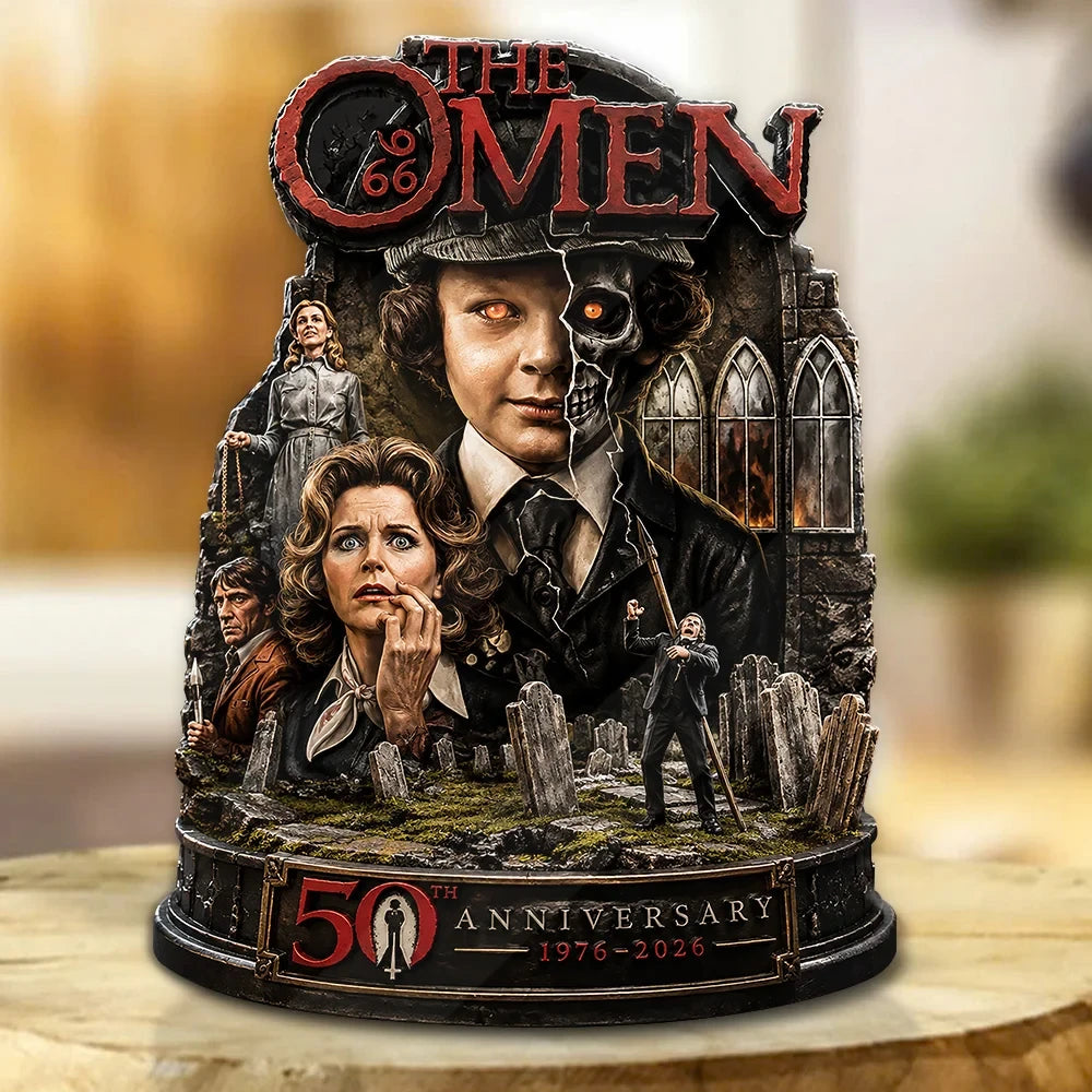 The Omen 1976-2026 50th Anniversary Collectible Acrylic Plaque Damien Horror Movie Fan Gift - Merchluma