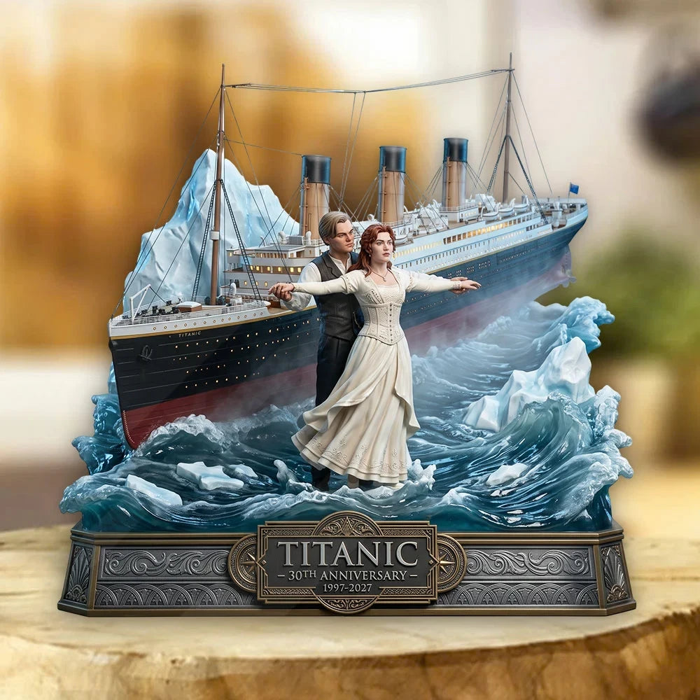 Titanic 30 Years Anniversary Acrylic Plaque Jack And Rose Romantic Movie Collectible Gifts - Merchluma