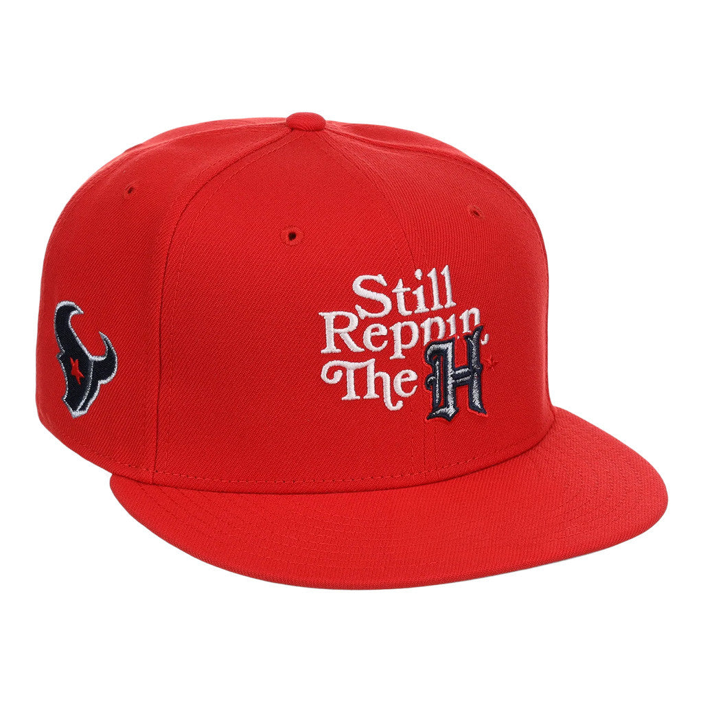 Lids Hat Drop Houston Crown The City Merch Houston Texans Still Reppin The H Snapback Hat Red - Merchluma