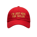I'm Just Here For Taylor Hat Embroidered Kansas City Chiefs Merch Gifts For Fans - Merchluma