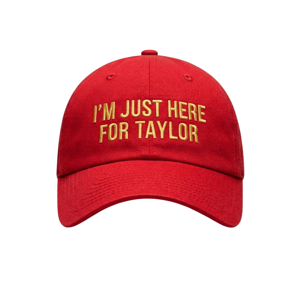 I'm Just Here For Taylor Hat Embroidered Kansas City Chiefs Merch Gifts For Fans - Merchluma