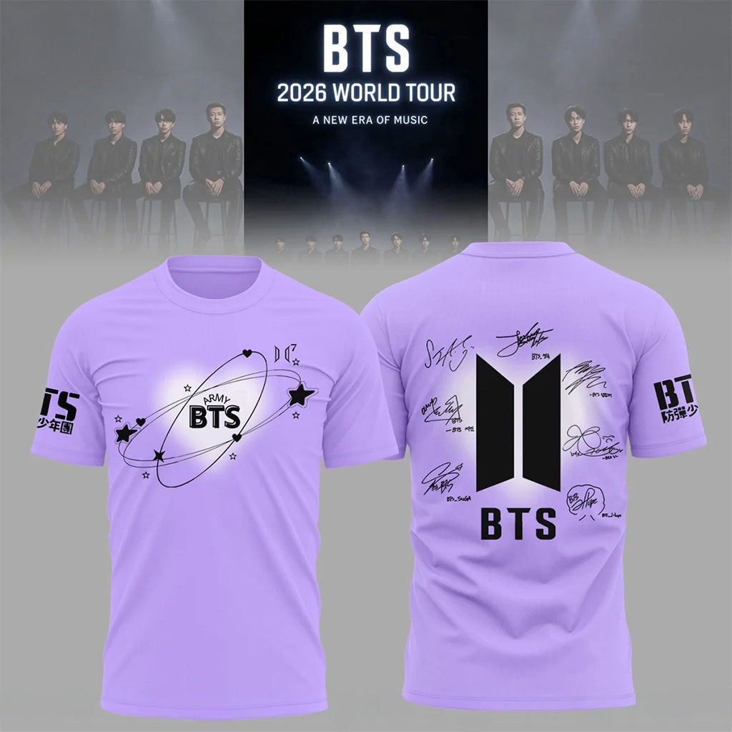 BTS World Tour 2026 T-Shirt BTS Merch Kpop Fan Apparel Gifts For Besties - Merchluma